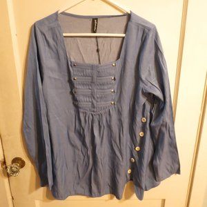 Just Fashion Now Top Shirt Large Blue New